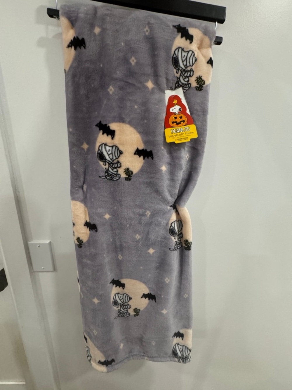 Peanuts snoopy mummy moon Halloween throw blanket